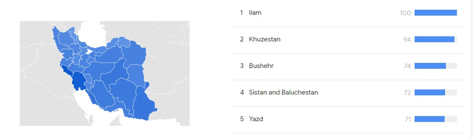 جستجوی کلمه کلیدی شهری گوگل